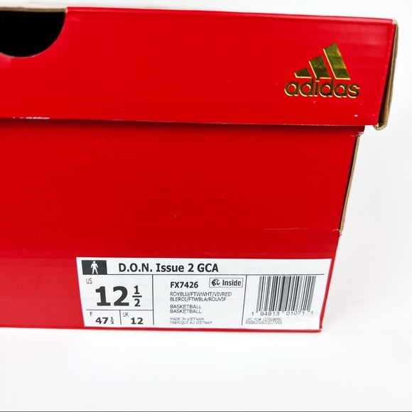 Adidas Mens D.O.N Issue 2 GCA Basketball Shoes Size 12.5 Blue White FX7426 - Picture 12 of 12